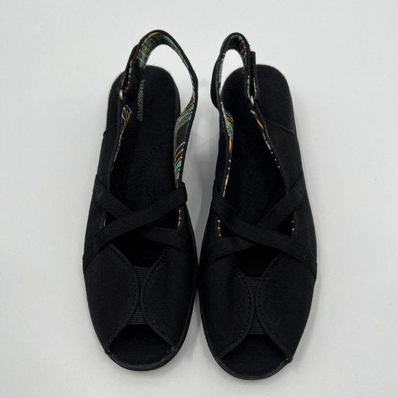 Grasshoppers Black Stretch Sandals - Picture 2 of 10